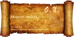 Oberst Nelli névjegykártya